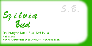 szilvia bud business card